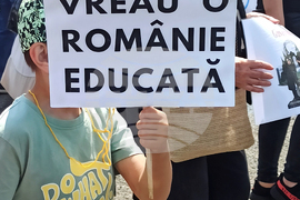 Румъния - протест - учители
