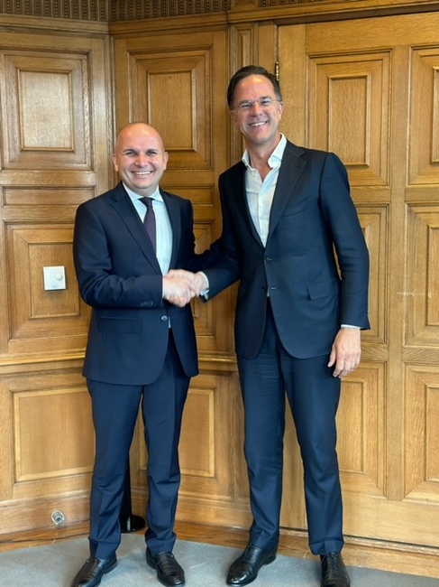 Илхан Кючюк на среща с нидерландския премиер Марк Рюте