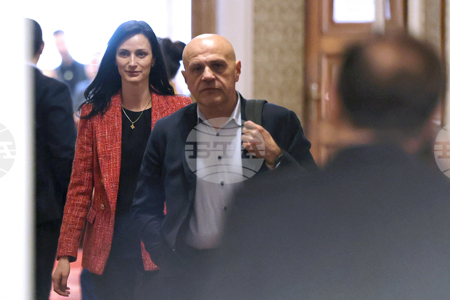 Парламент - кулоари - Мария Габриел - Томислав Дончев