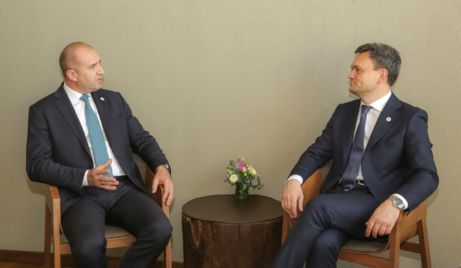 Президентът Румен Радев обсъди с молдовския премиер съдействието на България за укрепването на европейския път на Молдова