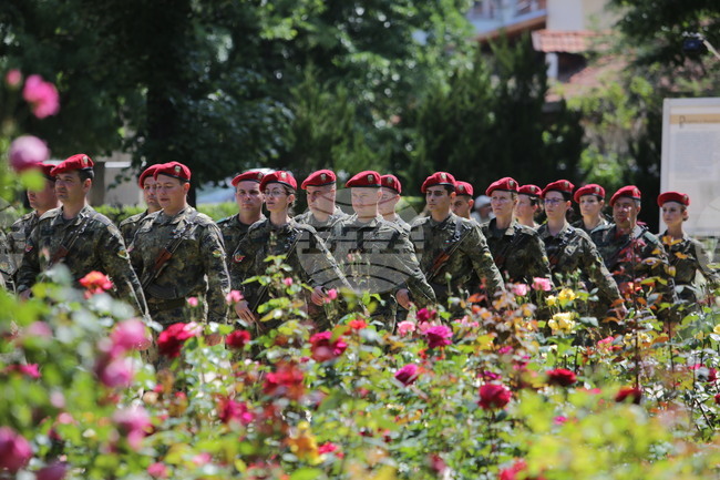 Kazanlak - flag ralley in memory of Bulgarian national poet Hristo Botev