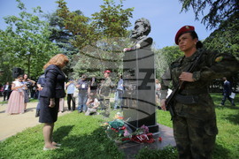Kazanlak - Flower-laying ceremony on the occasion of the 147-th anniversary from the death of national poet Hristo Botev