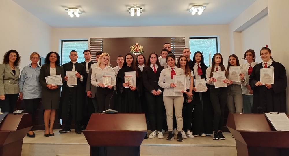 Административен съд – Видин: Симулативен съдебен процес с ученици от СУ „Цар Симеон Велики“