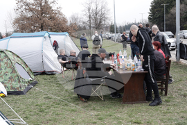 Фенове на ЦСКА - протест