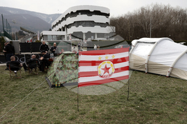 Фенове на ЦСКА - протест