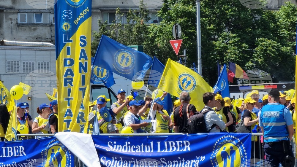 Румъния - здравни служители - протест