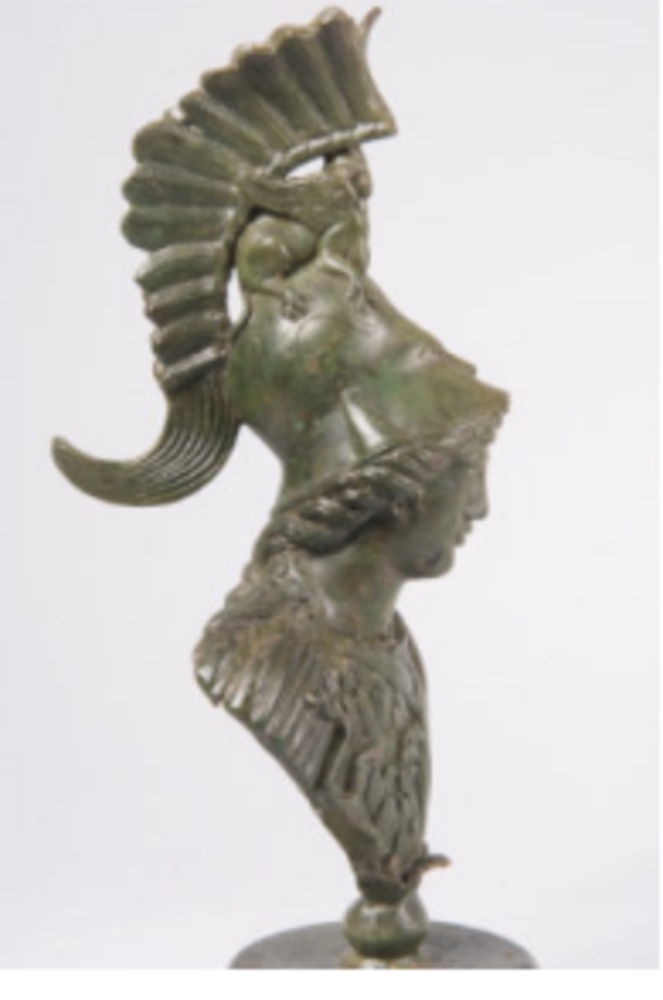 1st c Bronze Bust of Pallas Athena Exhibit of the Month for June of National Archaeological Museum