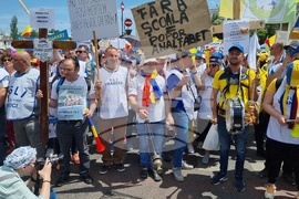 Румъния - учители - протест