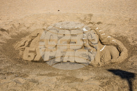 Бургас - плаж - пясъчни скулптури