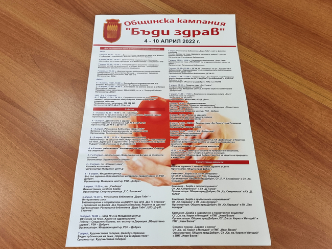 Общинска кампания „БЪДИ ЗДРАВ“