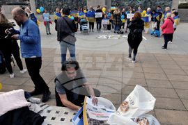 Бургас – украинци  – флашмоб