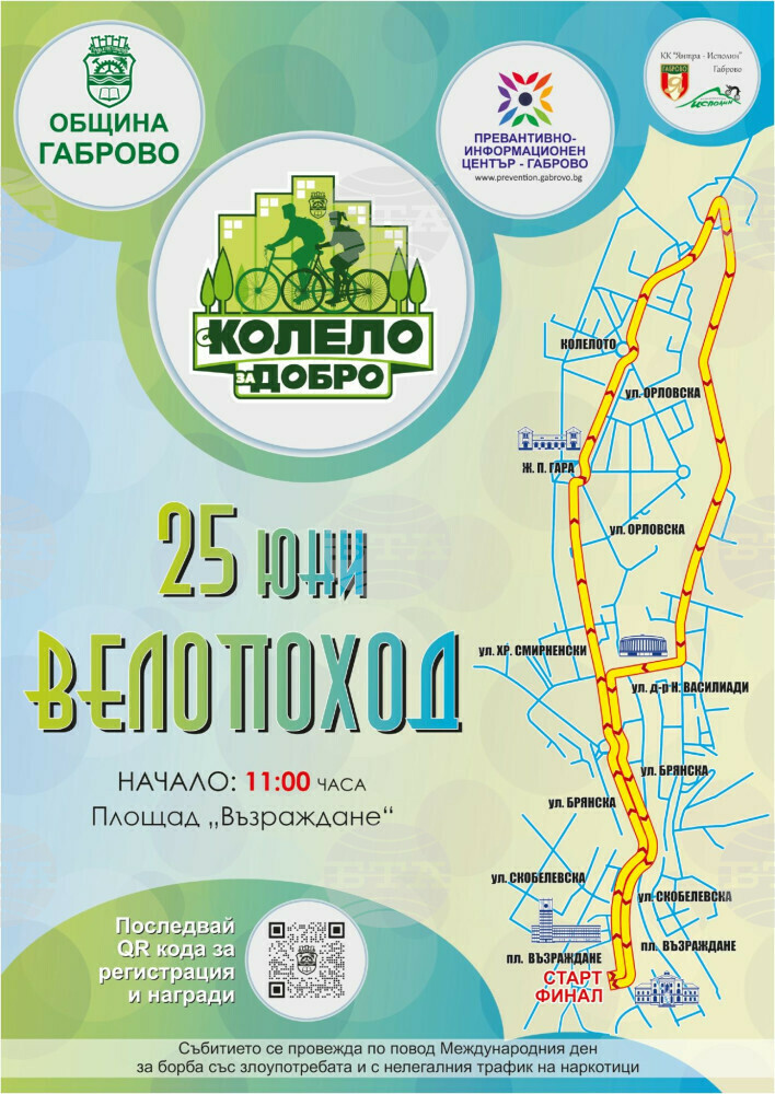 Организират велопоход „С колело за добро“ в Габрово