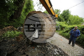 Квартал Симеоново - дъжд - последствия