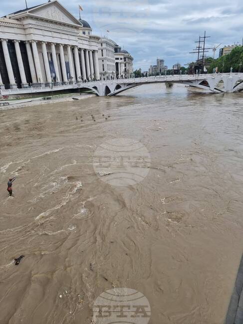 Heavy Rainfall in North Macedonia Causes Increased River Levels, Disrupts Roads