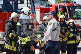 Благоевград - Общинска администрация - учение - пожар