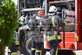 Благоевград - Общинска администрация - учение - пожар