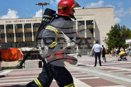 Благоевград - Общинска администрация - учение - пожар