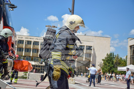 Благоевград - Общинска администрация - учение - пожар