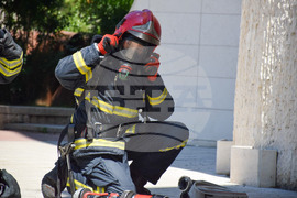 Благоевград - Общинска администрация - учение - пожар