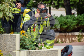 Благоевград - Общинска администрация - учение - пожар