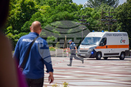 Благоевград - Общинска администрация - учение - пожар