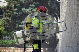 Благоевград - Общинска администрация - учение - пожар