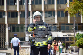 Благоевград - Общинска администрация - учение - пожар