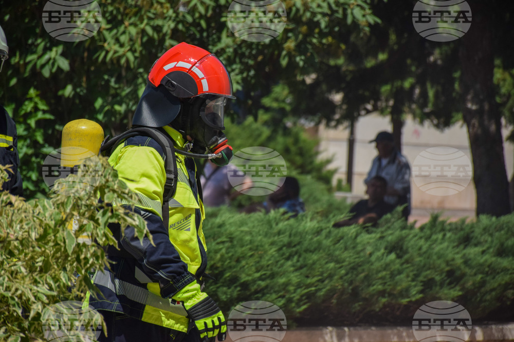 Благоевград - Общинска администрация - учение - пожар