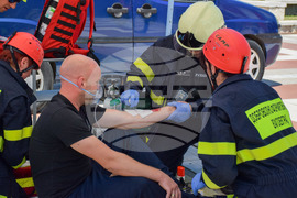 Благоевград - Общинска администрация - учение - пожар