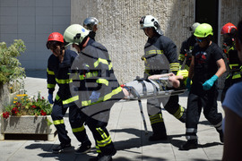 Благоевград - Общинска администрация - учение - пожар