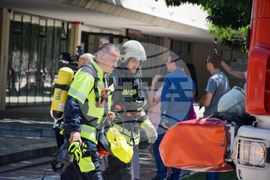 Благоевград - Общинска администрация - учение - пожар