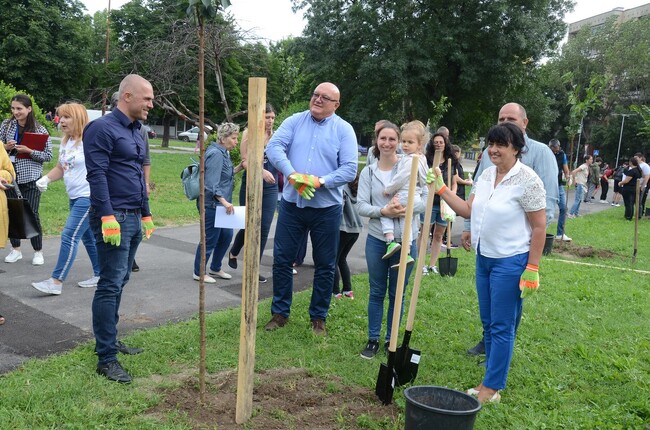 Десетки доброволци се включиха в кампанията на Община Видин за засаждане на дръвчета
