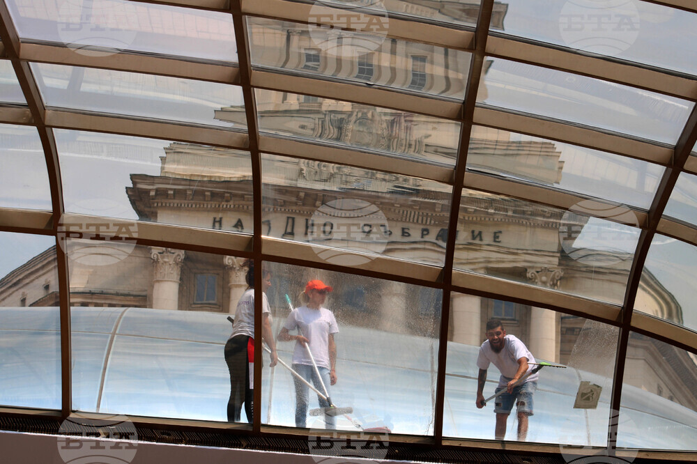 Зона “Ларго” - стъклени куполи - почистване