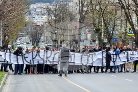 Варна - футболни фенове - протест
