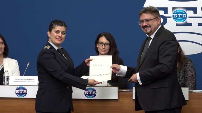 Връчиха първите годишни награди за пътна безопасност на церемония в Националния пресклуб на БТА