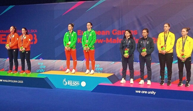 Bulgarian Badminton Players Stefani Stoeva, Gabriela Stoeva Happy with Gold from 2023 European Games