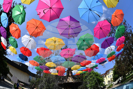 Разград - арт инсталация - чадъри