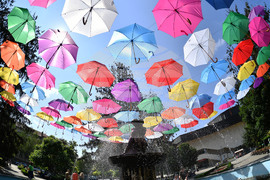 Разград - арт инсталация - чадъри