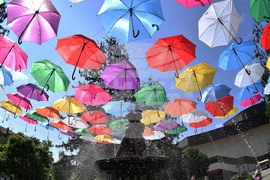 Разград - арт инсталация - чадъри