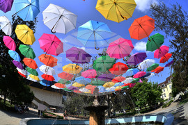 Разград - арт инсталация - чадъри