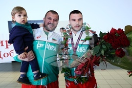 Борба - медалисти - посрещане