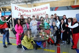 Борба - медалисти - посрещане