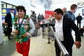 Борба - медалисти - посрещане