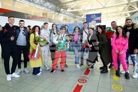 Борба - медалисти - посрещане