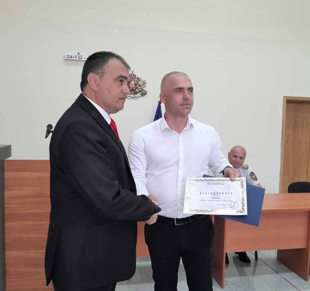 Община Видин получи грамота от Областната дирекция на МВР за успешна съвместна работа