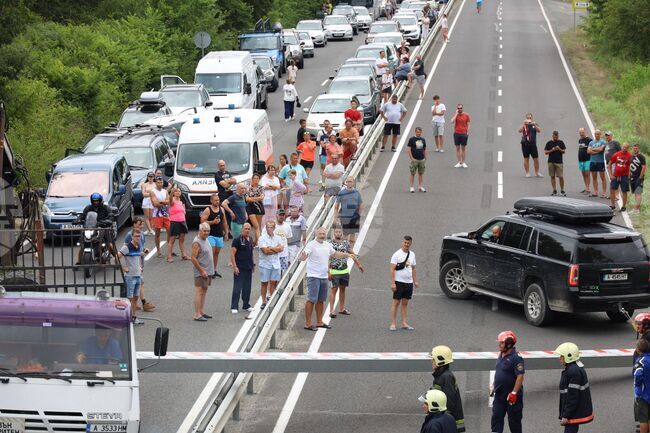 Бургас - пътен инцидент - трафик за Южно Черноморие