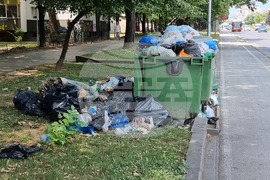 Северна Македония - предприятие за чистота - протест