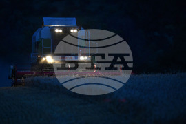 Село Голям Поровец - работа на полето - нощна жътва