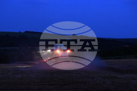Село Голям Поровец - работа на полето - нощна жътва