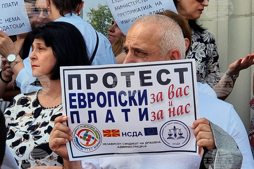 Съюзът на синдикатите на Северна Македония ще проведе нов протест в събота с искания за по-високи заплати